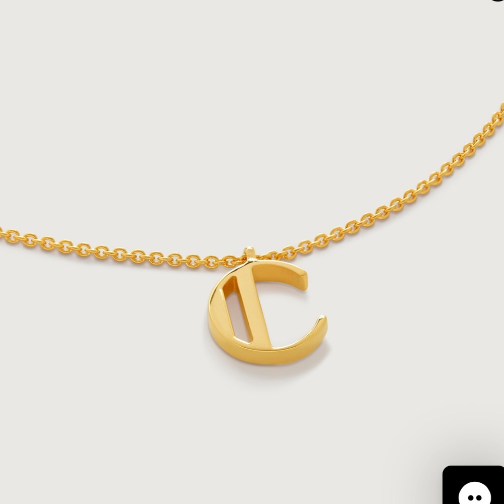 MONICA VINADER ‘C’ Initial Necklace
